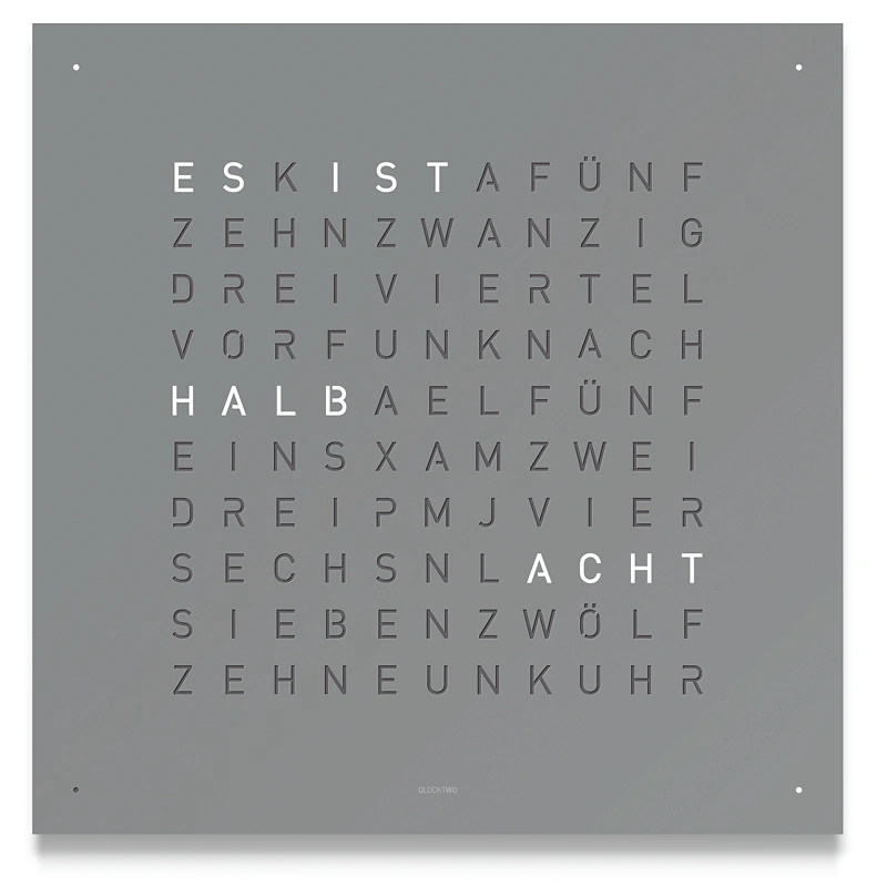 QLOCKTWO EARTH 45 | Grey Pepper