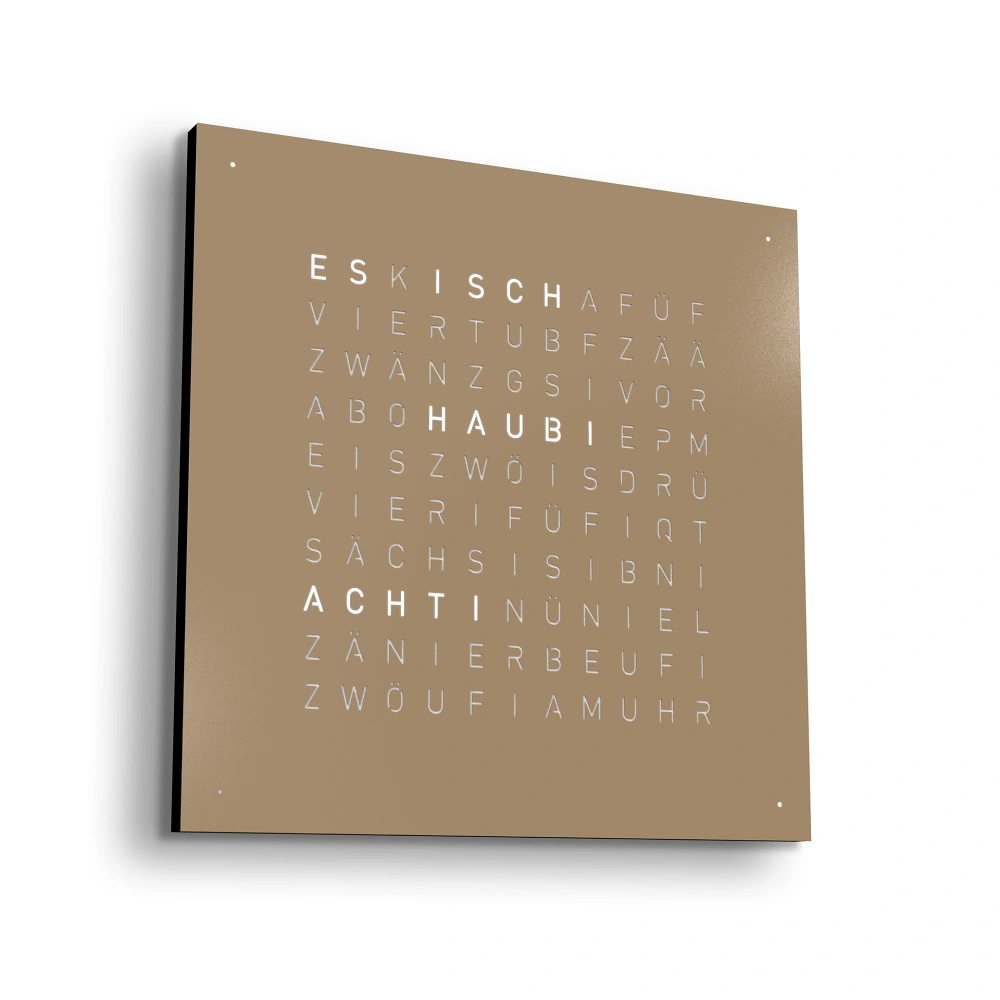 QLOCKTWO EARTH 90 | Hazelnut