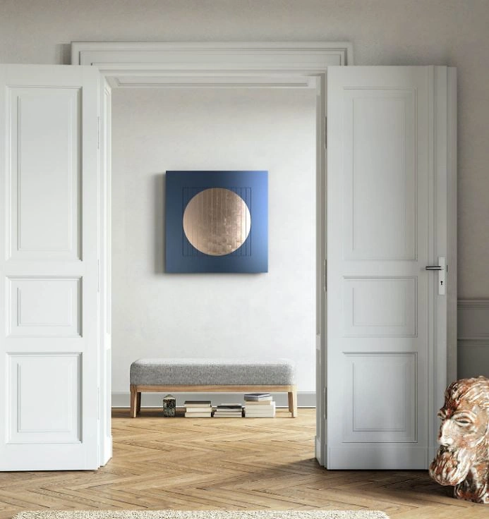 QLOCKTWO MOON 90 | Midnight Moon Gold