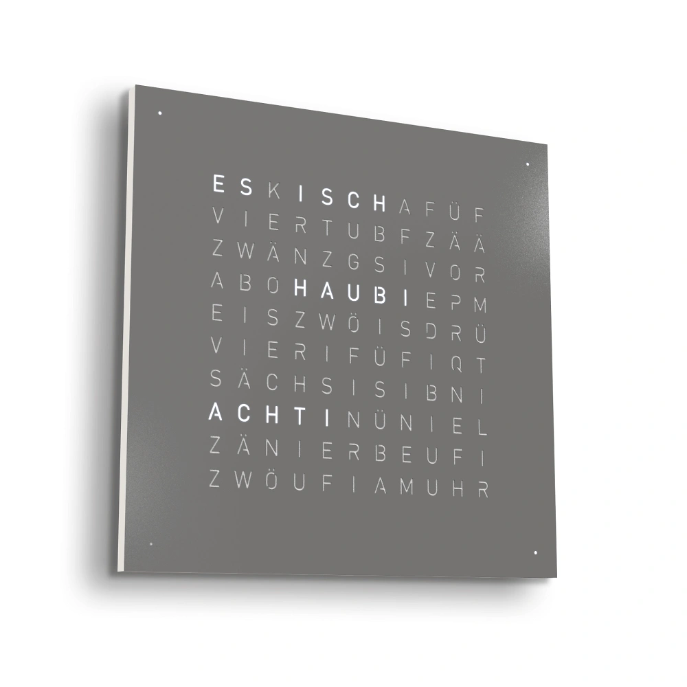 QLOCKTWO EARTH 45 | Grey Pepper