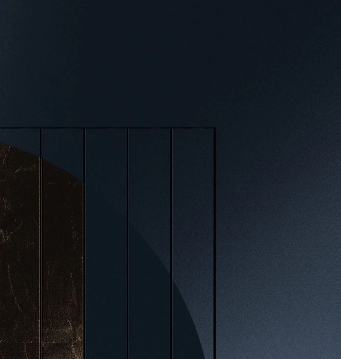 QLOCKTWO MOON 90 | Midnight Moon Gold