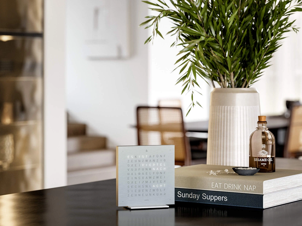 QLOCKTWO FRONTCOVER EARTH 13.5 | Full Metal