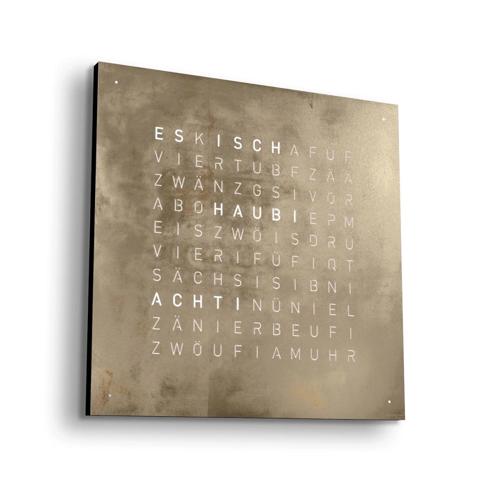 QLOCKTWO EARTH 90 | Silver & Gold
