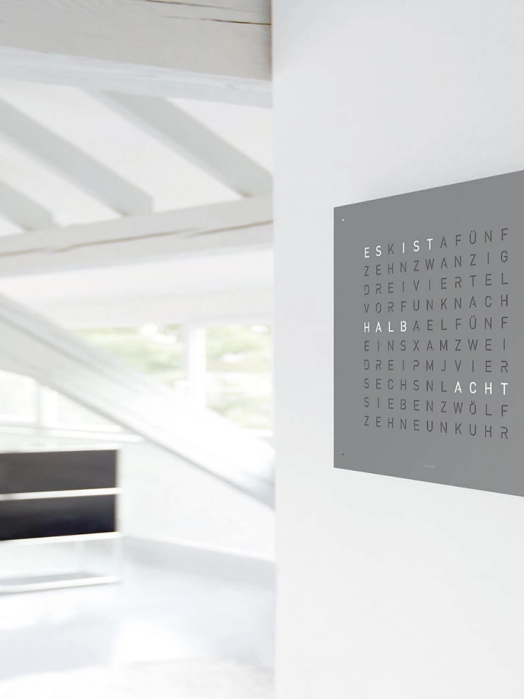 QLOCKTWO EARTH 45 | Grey Pepper